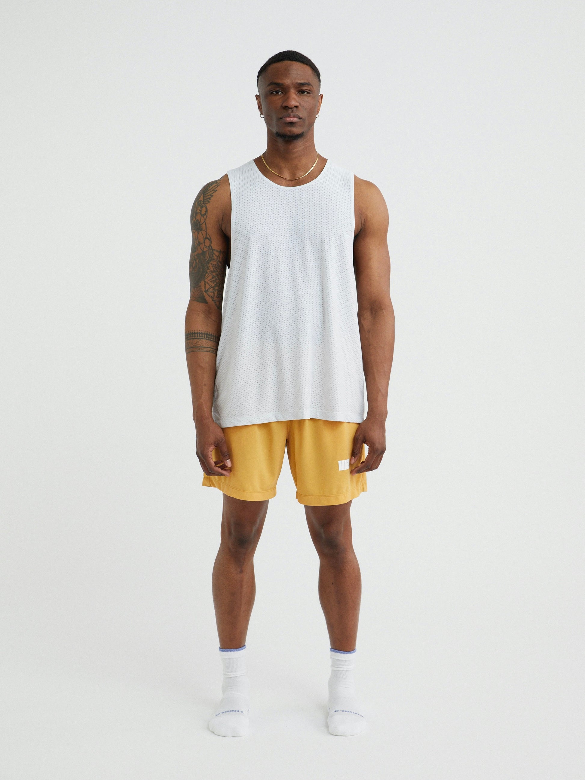 Mens Premium Athletic Sport Shorts Made in NYC - Yellow