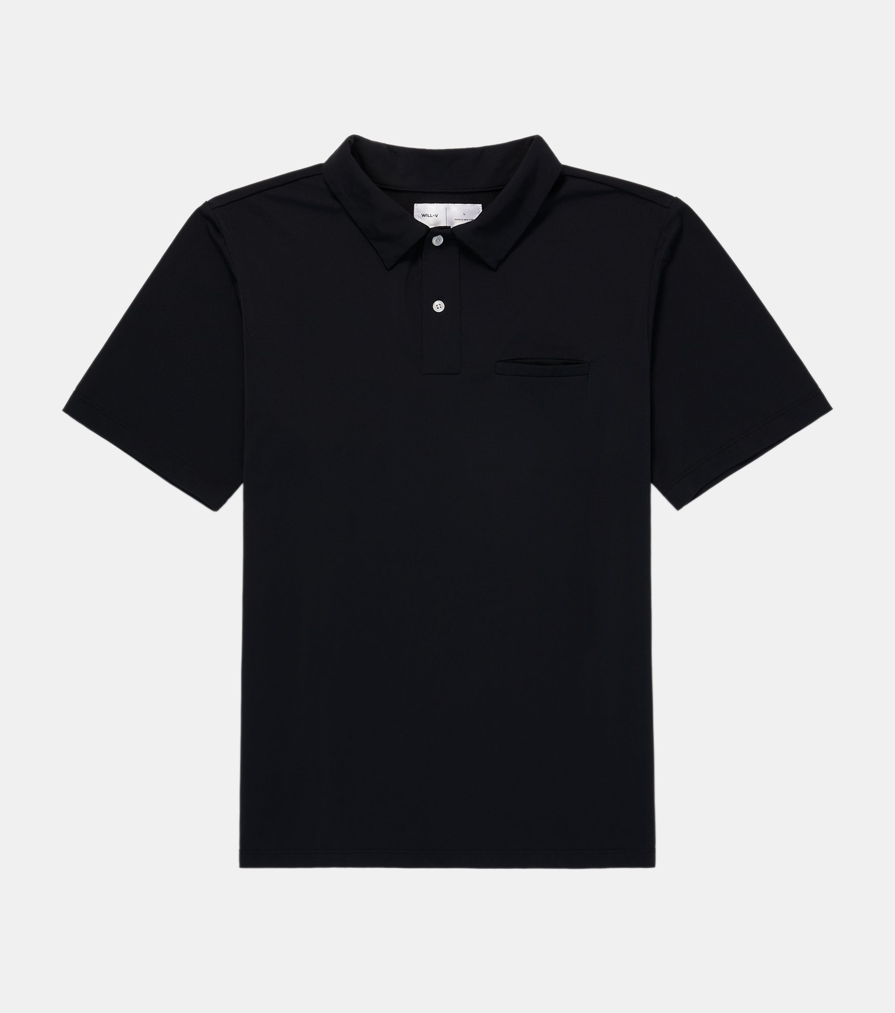 Mens Athletic Golf Polo - Black