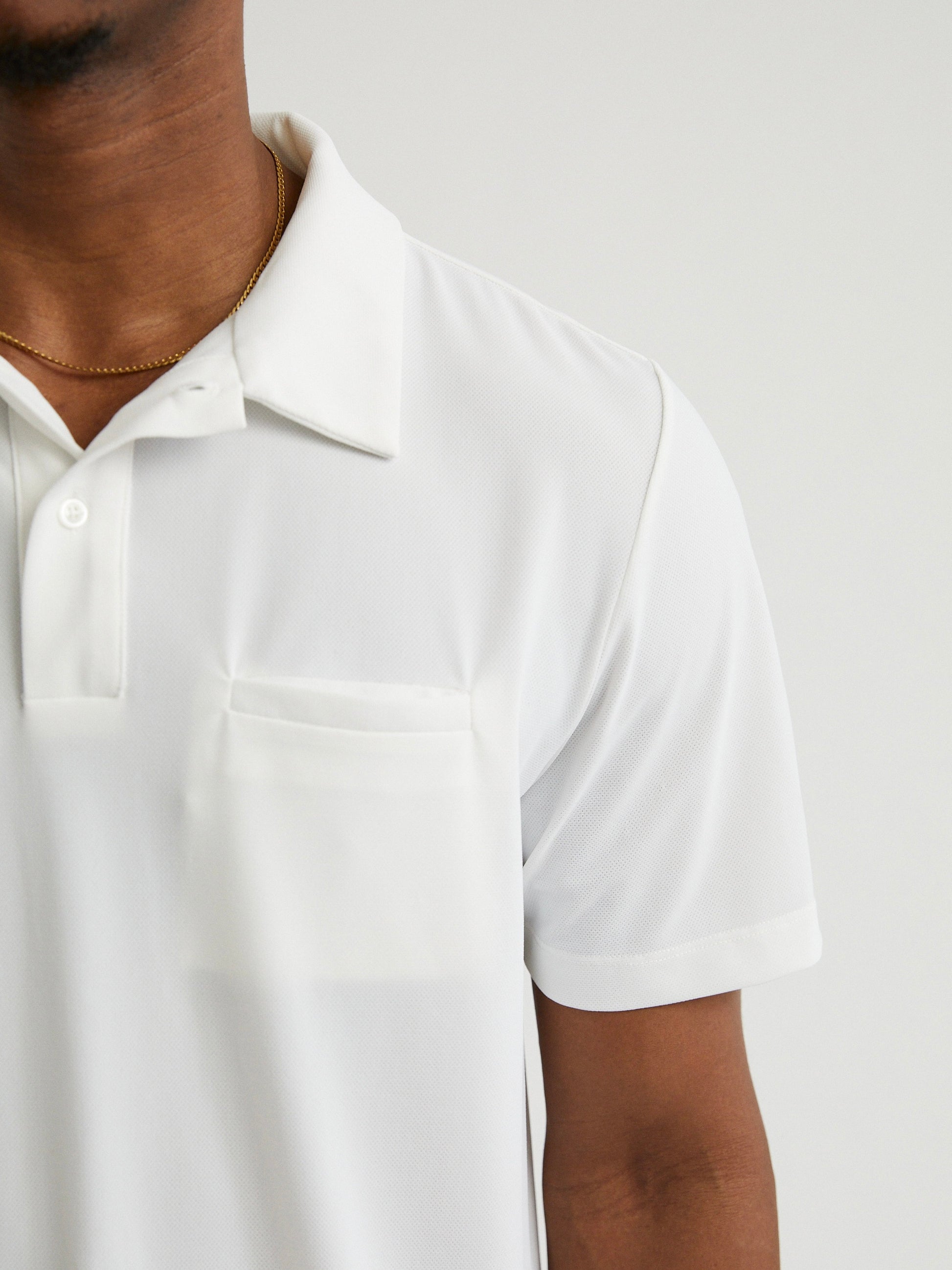 Mens Premium Athletic Golf Polo - White