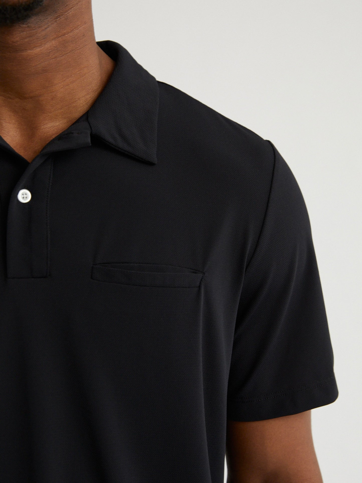 Mens Athletic Golf Polo - Black