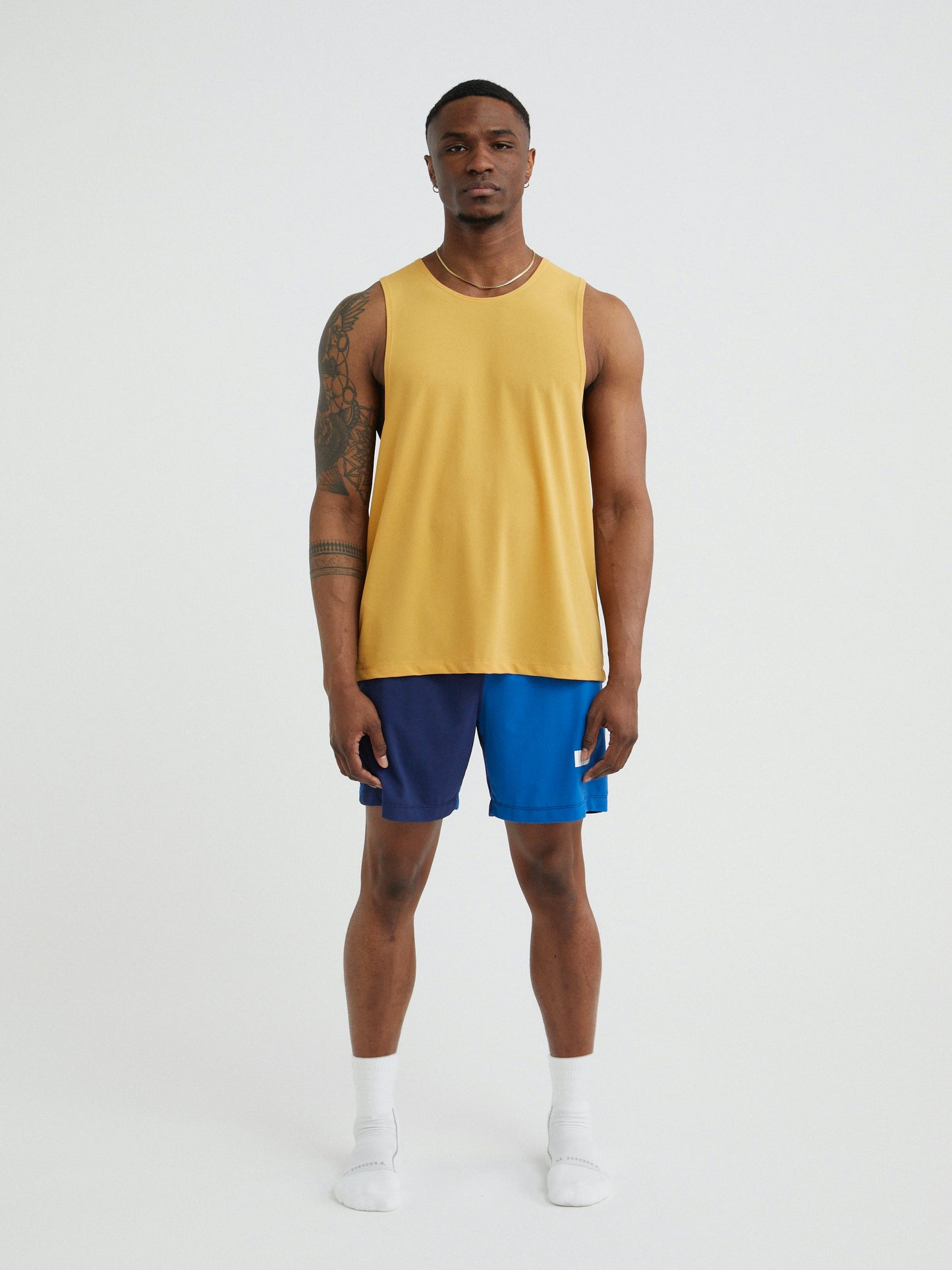 Mens Premium Athletic Sport Shorts Made in NYC - Blue / Navy