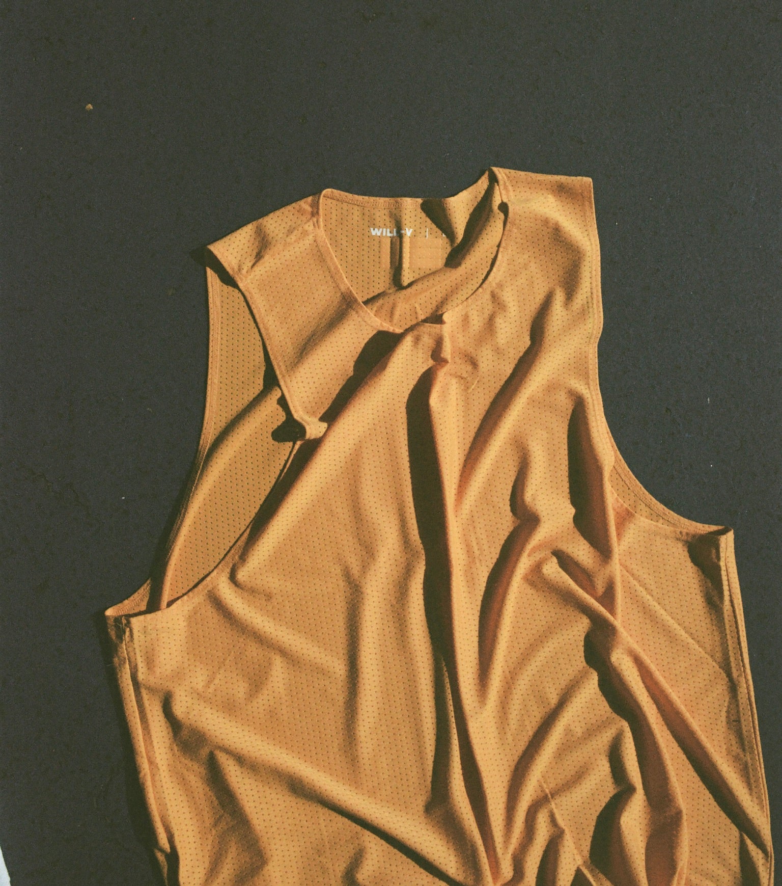 Mens Premium Italian Mesh Sport Tank Made in NYC - Yellow