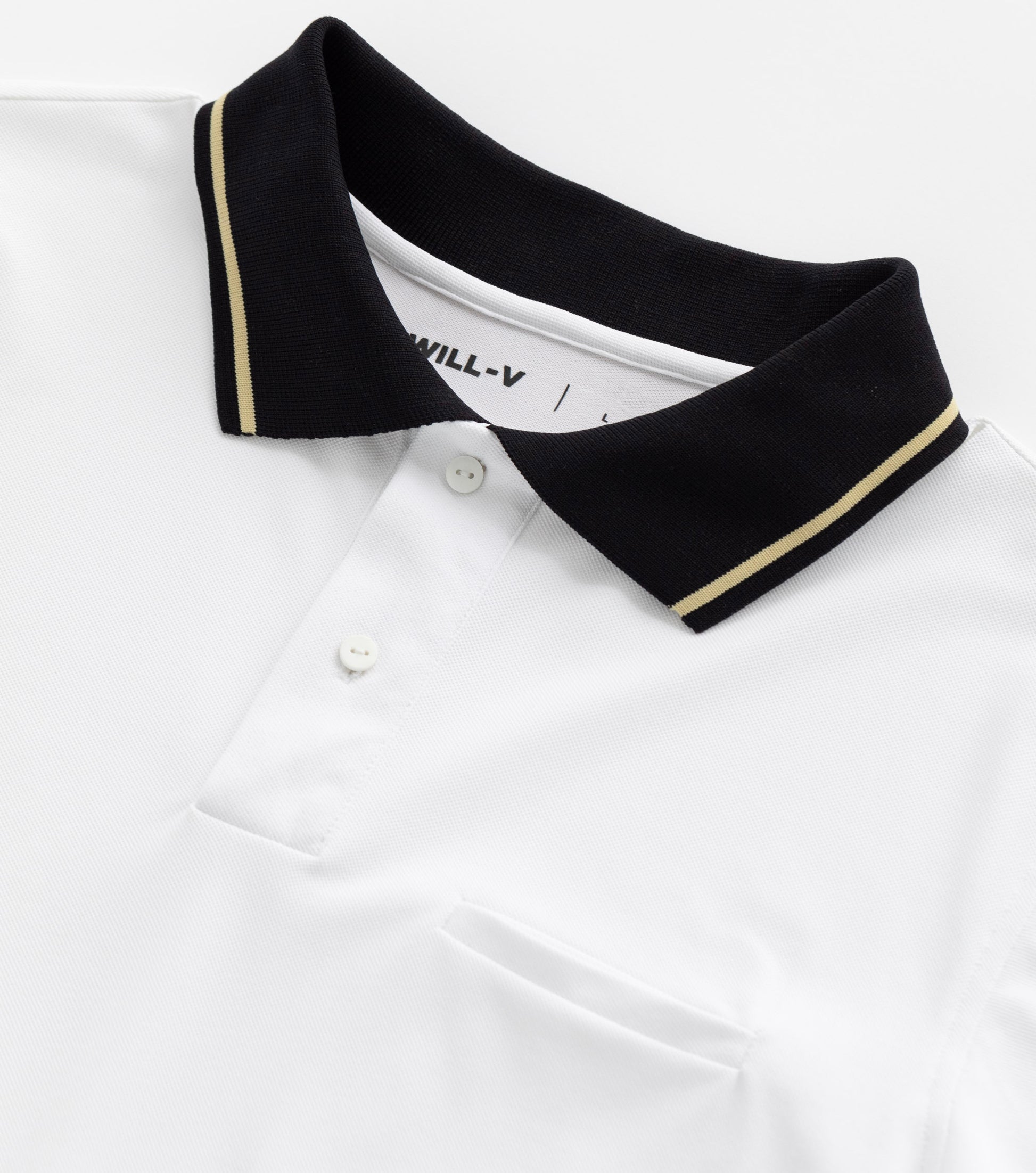 Mens Athletic Golf Polo - White