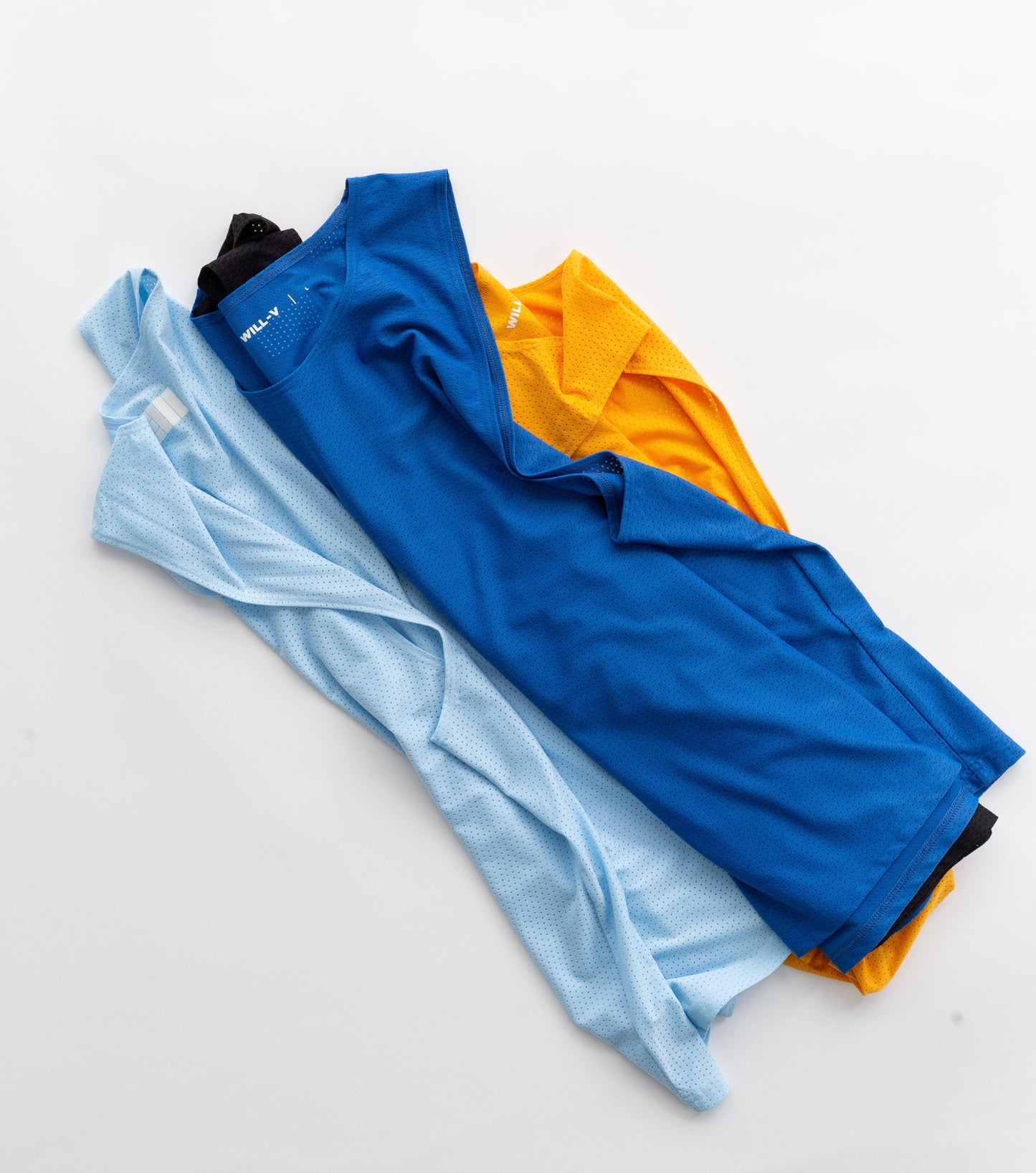 Mens Premium Italian Mesh Sport Tank Made in NYC - Blue
