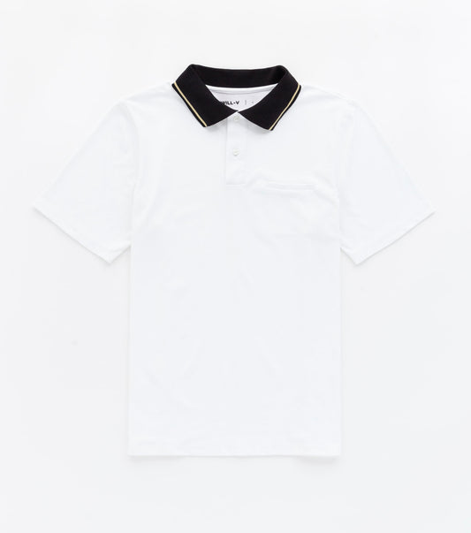 Mens Athletic Golf Polo - White