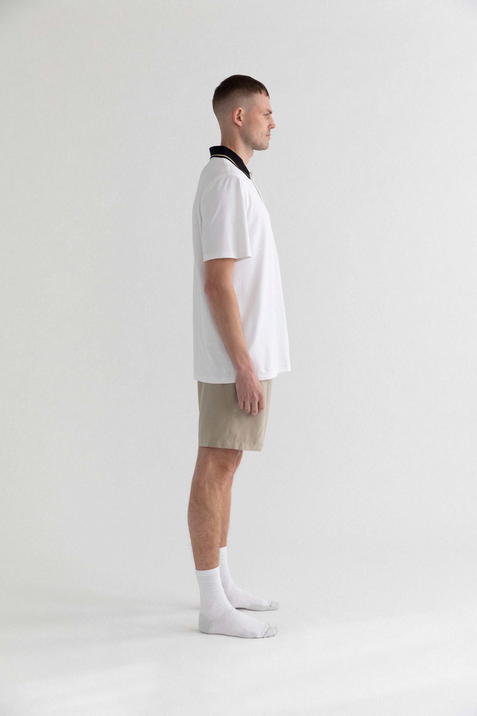 Mens Athletic Golf Polo - White