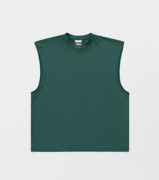 SLEEVELESS SWEAT SHIRT - GREEN – WILL-V