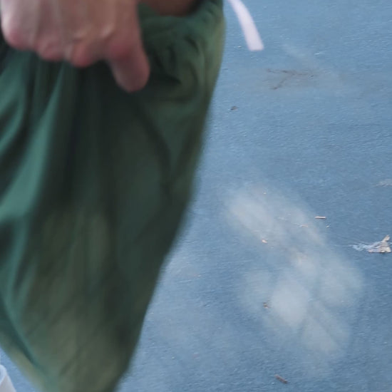 Green Athletic Shorts Italian Mesh