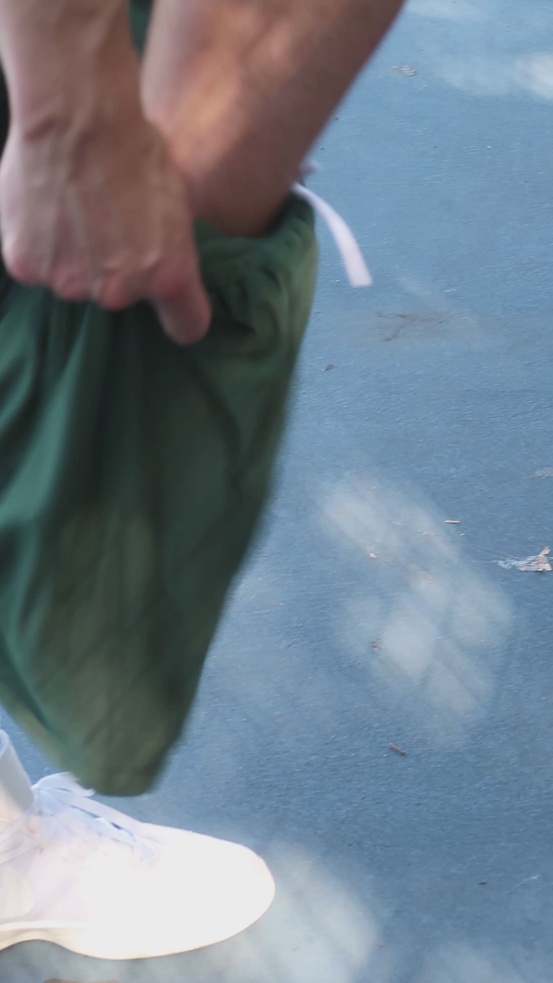 Green Athletic Shorts Italian Mesh